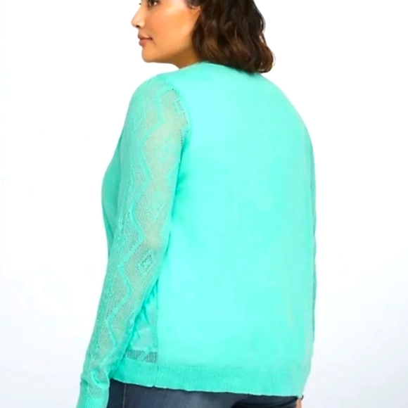 Cardigan torrid teal button up cardigan size 2(18-20) - Picture 2 of 3